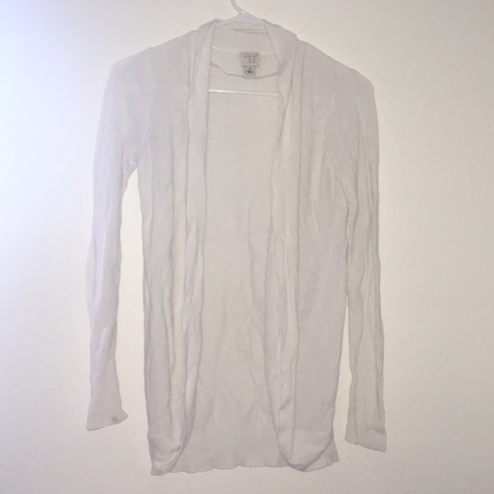 Long White Cardigan